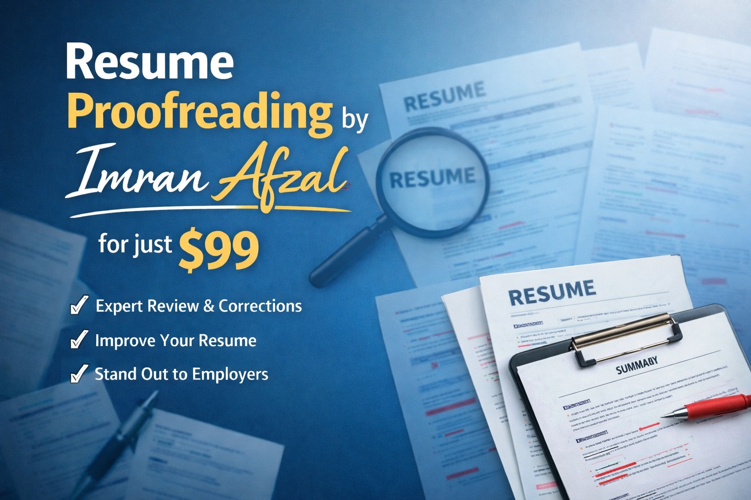 Resume Proof Proof Reading by Imran Afzal